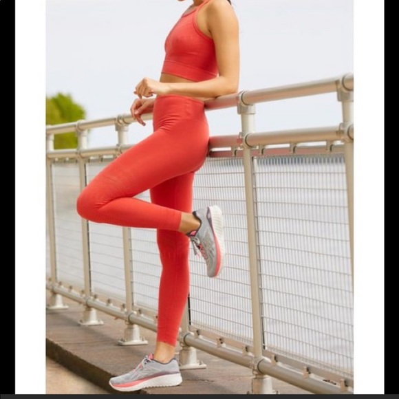 Free People Movement Red Gone Adrift Leggings lg - Picture 5 of 13